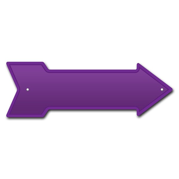 Purple Arrow Sign Funny Home Decor 24in Wide